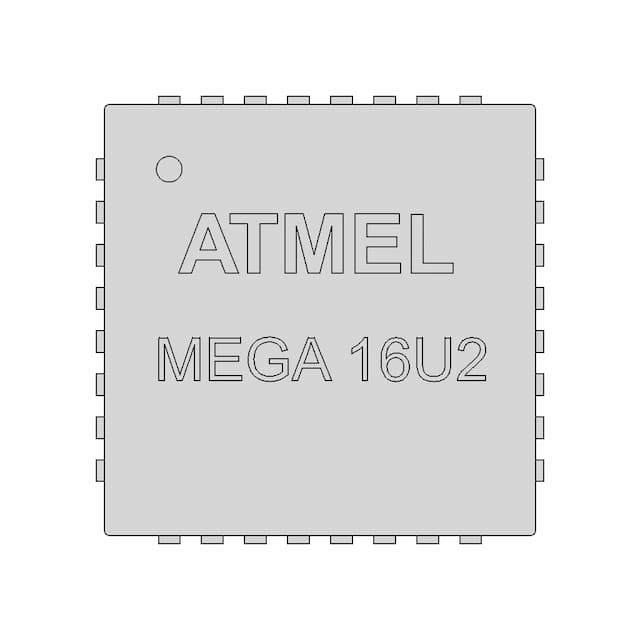 Atmel Mega 16U2 | High-Quality CAD Model