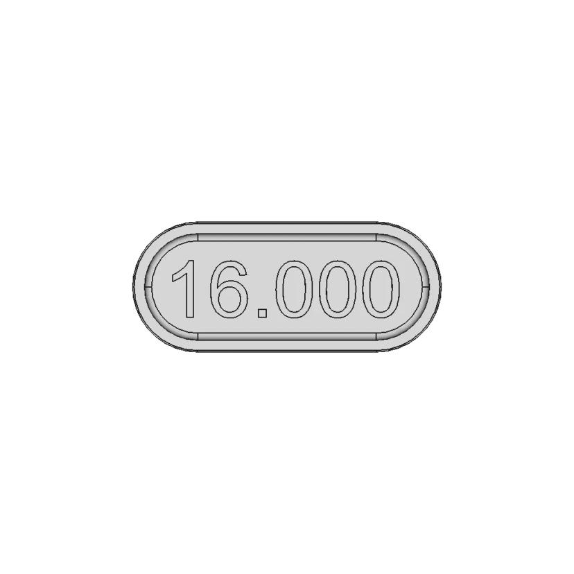 16.000Mhz Crystal - Downloadable CAD Representation