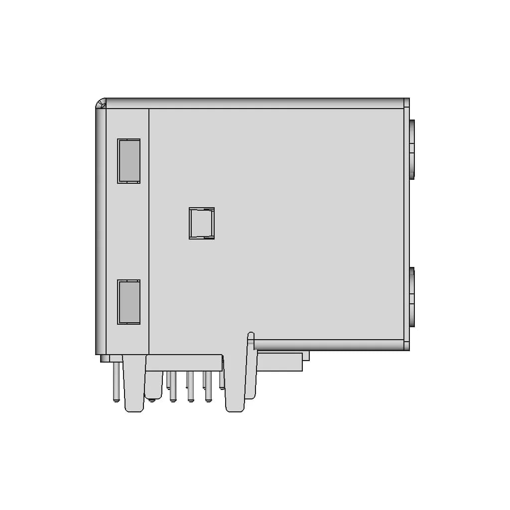Stacked Usb-C Connector | High-Quality CAD Model_0_90_degree_snapshot