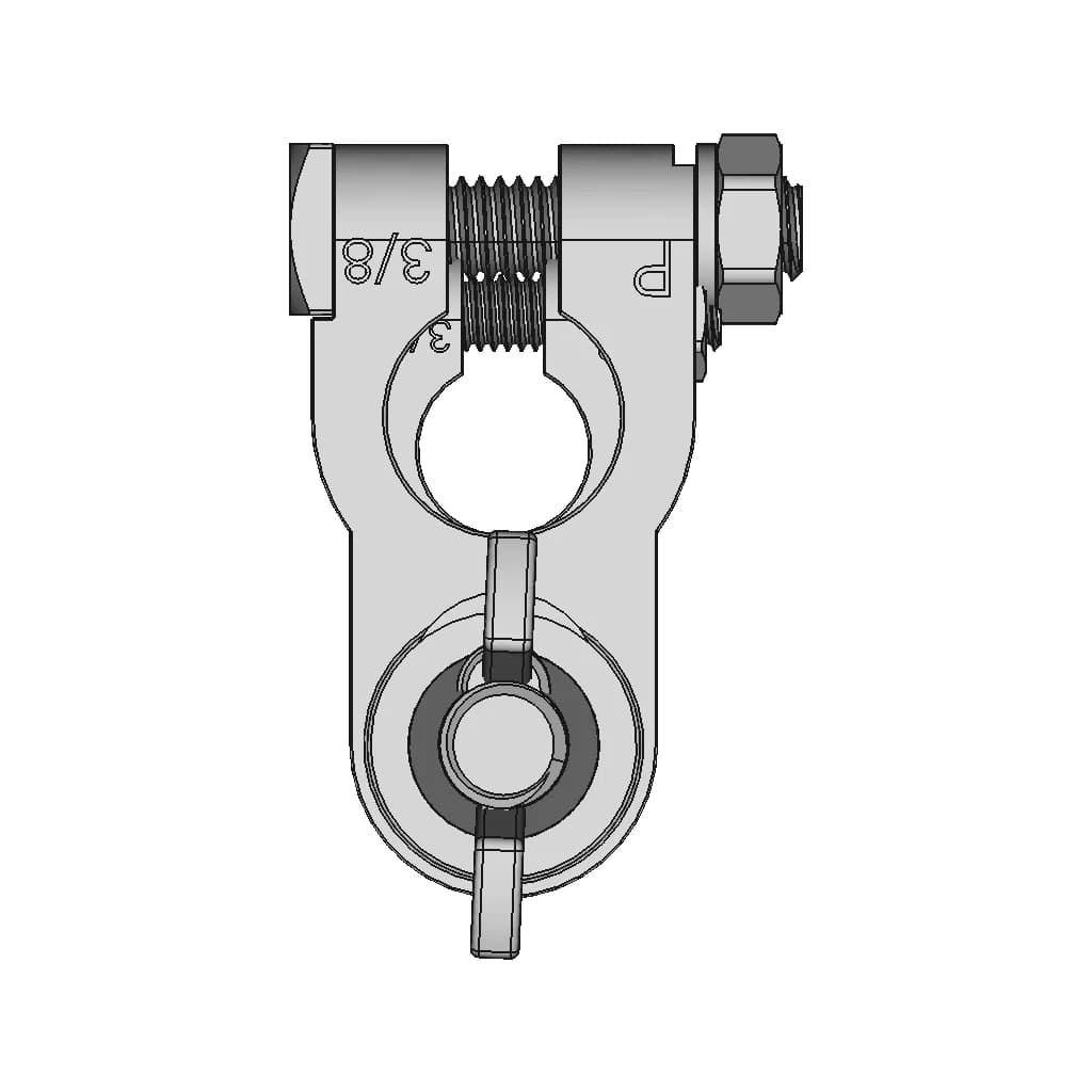 Positive Battery Terminal Clamp - Downloadable CAD Representation_270_0_degree_snapshot