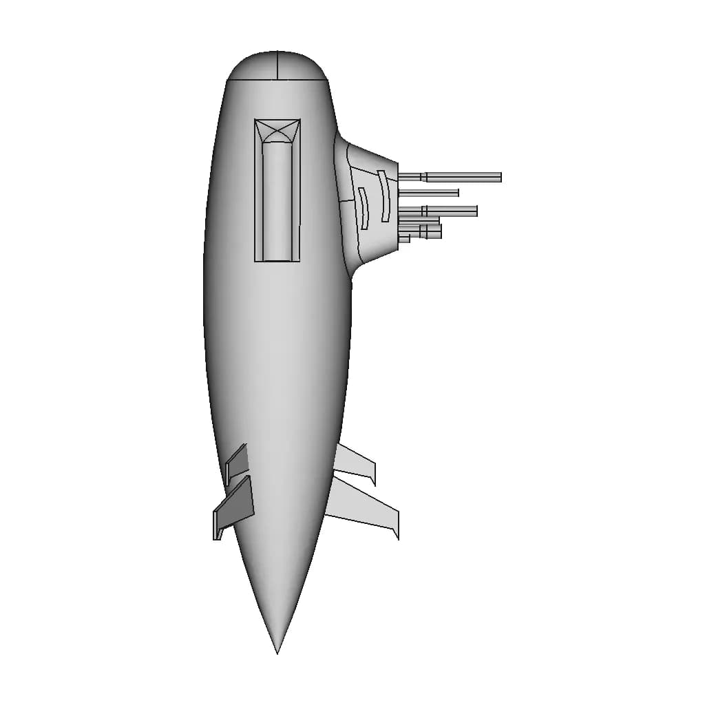 Mini Submarine - Standard Mechanical Component_0_90_degree_snapshot