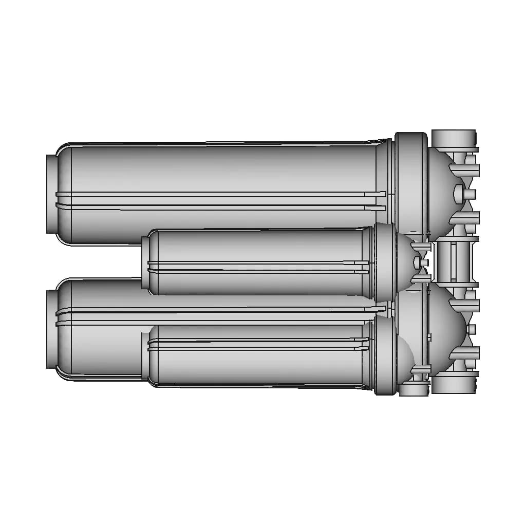 Atlas Filtri Big Blue Duo 20'' Housing-Ra1802912 - Standard Mechanical Component_0_270_degree_snapshot