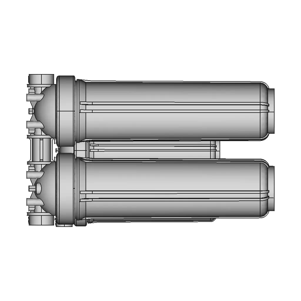 Atlas Filtri Big Blue Duo 20'' Housing-Ra1802912 - Standard Mechanical Component_0_90_degree_snapshot