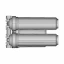 Atlas Filtri Big Blue Duo 20'' Housing-Ra1802912 - Standard Mechanical Component_0_90_degree_snapshot