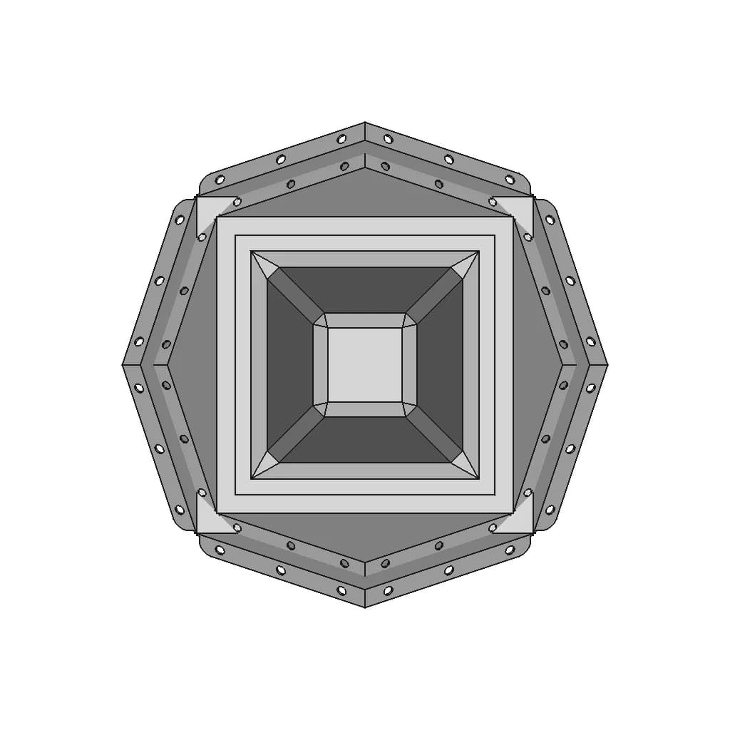 Defensive Concrete Block Against Sea V1 - Downloadable CAD Representation_90_0_degree_snapshot