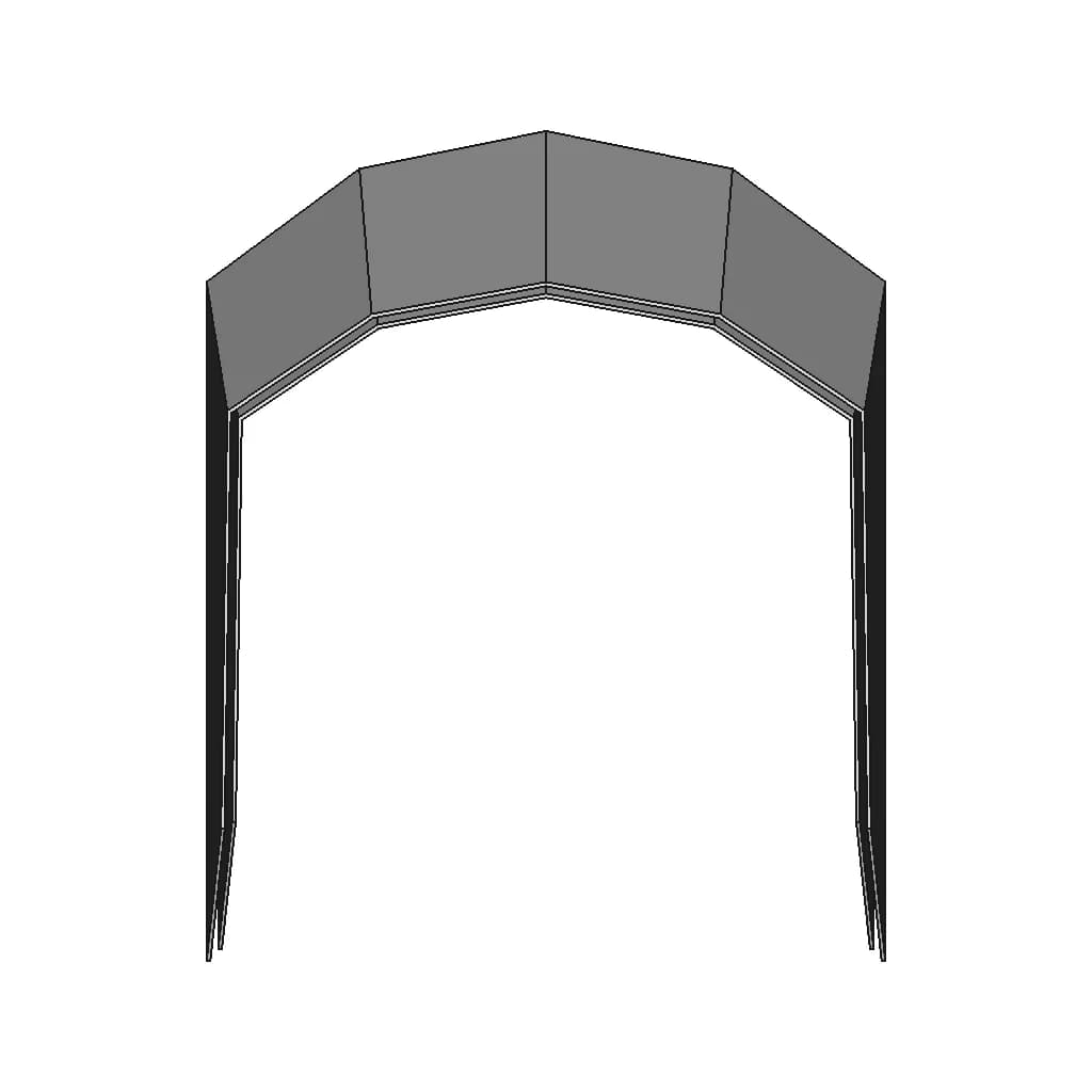 Parabrisas 6 Paneles Embarcación Náutica - Downloadable CAD Representation_0_0_degree_snapshot
