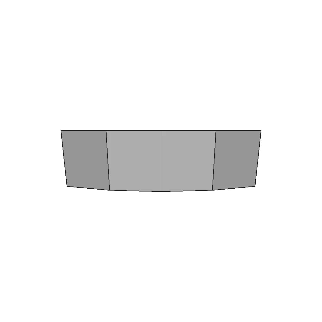 Parabrisas 6 Paneles Embarcación Náutica - Downloadable CAD Representation_270_0_degree_snapshot