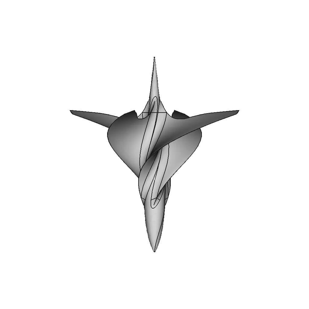 Streamlined Propeller With Ogive Hub - Concept Design - Downloadable CAD Representation_0_270_degree_snapshot