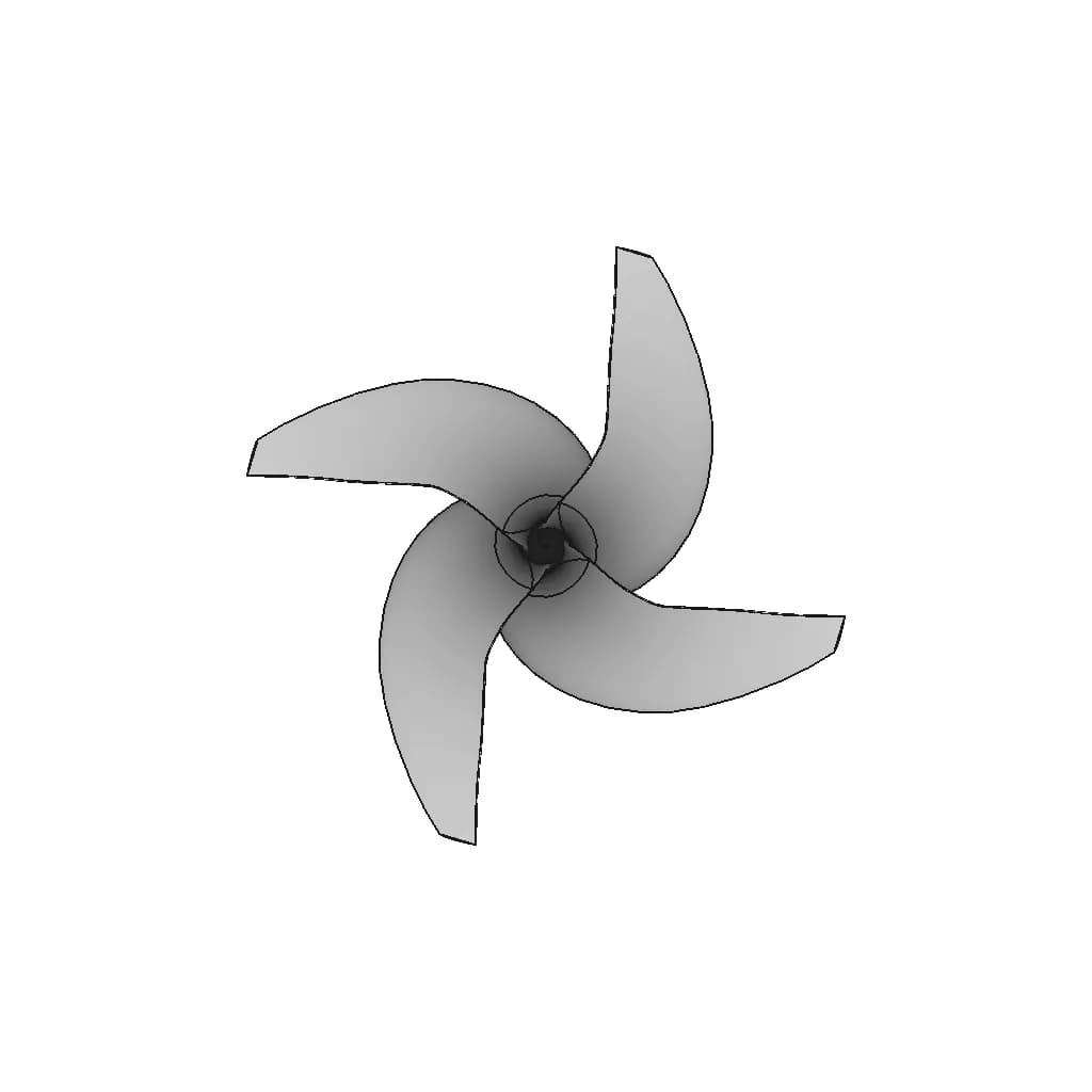 Streamlined Propeller With Ogive Hub - Concept Design - Downloadable CAD Representation_270_0_degree_snapshot