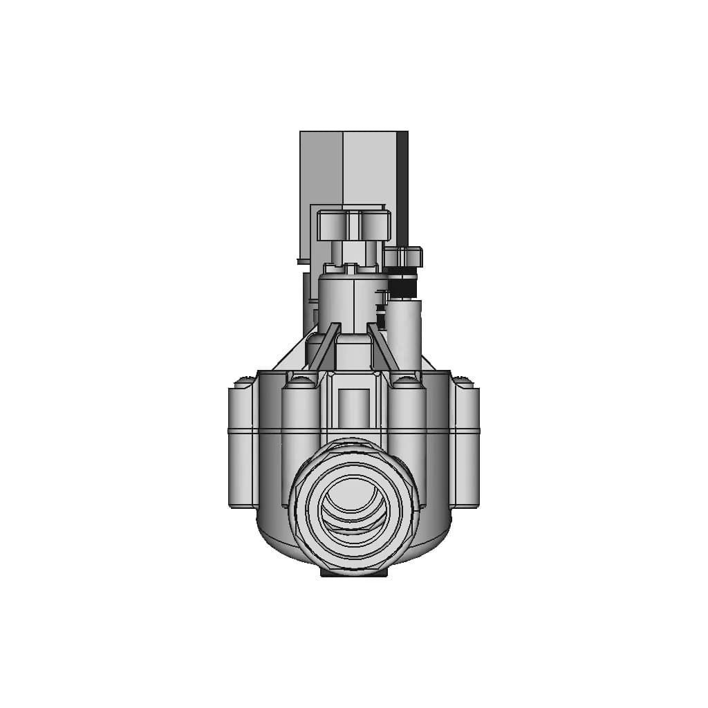 Rainbird Dv100 With Ø 63 X 50 X 2" Adaptator Fittings | 3D Engineering Design File_0_90_degree_snapshot