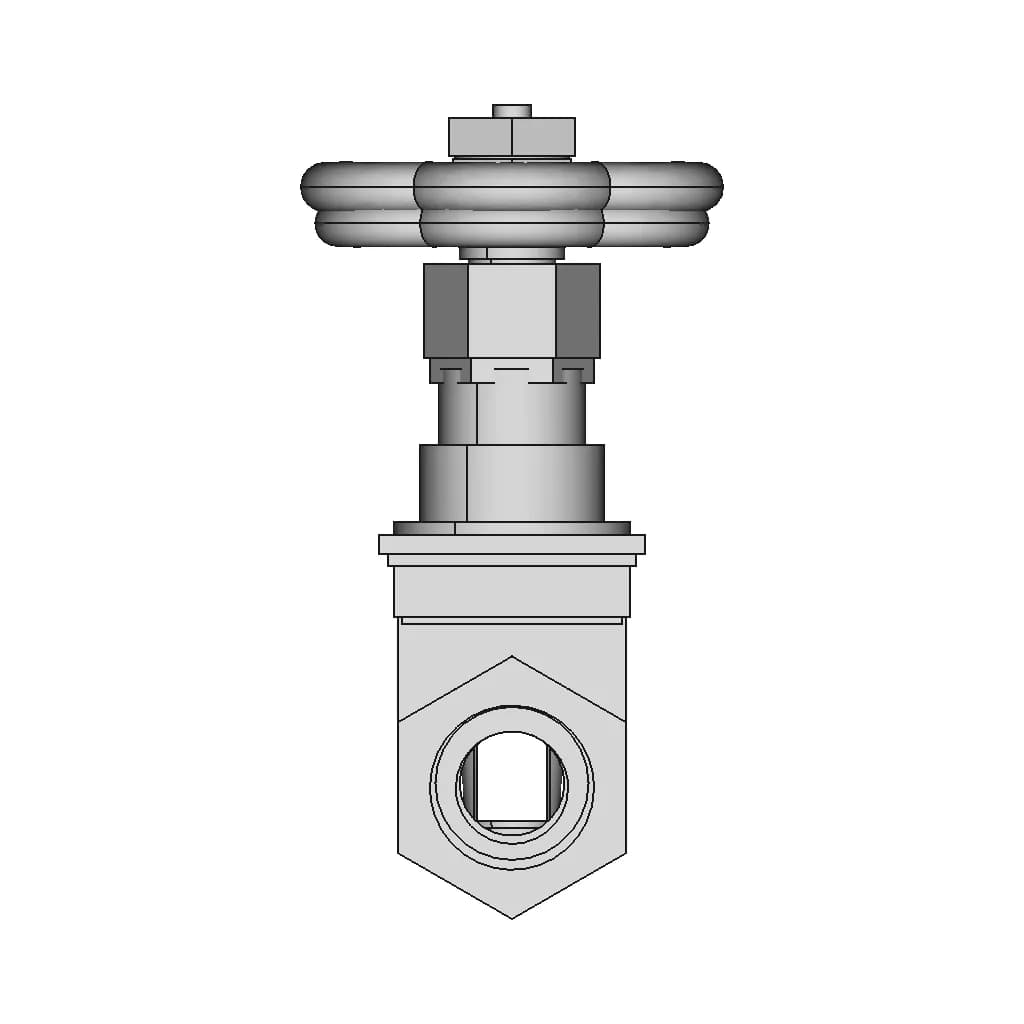 Gate Valve Assembly | High-Quality CAD Model_90_0_degree_snapshot