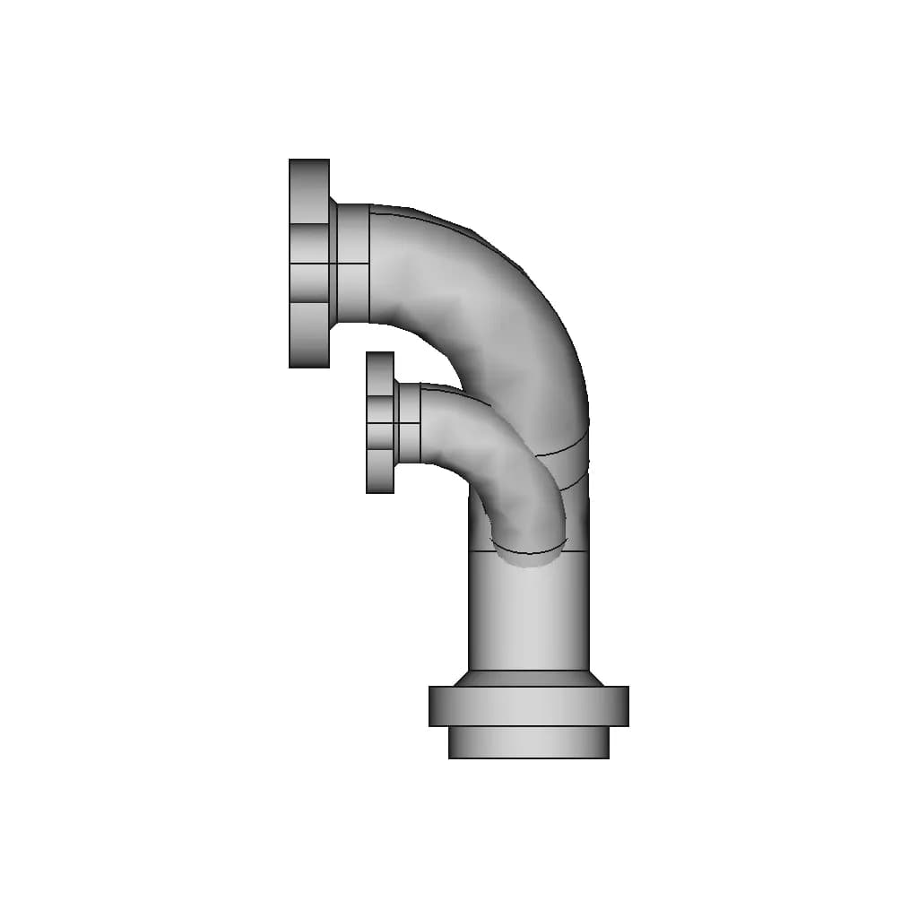 Pipe With Flange | 3D Engineering Design File_0_90_degree_snapshot