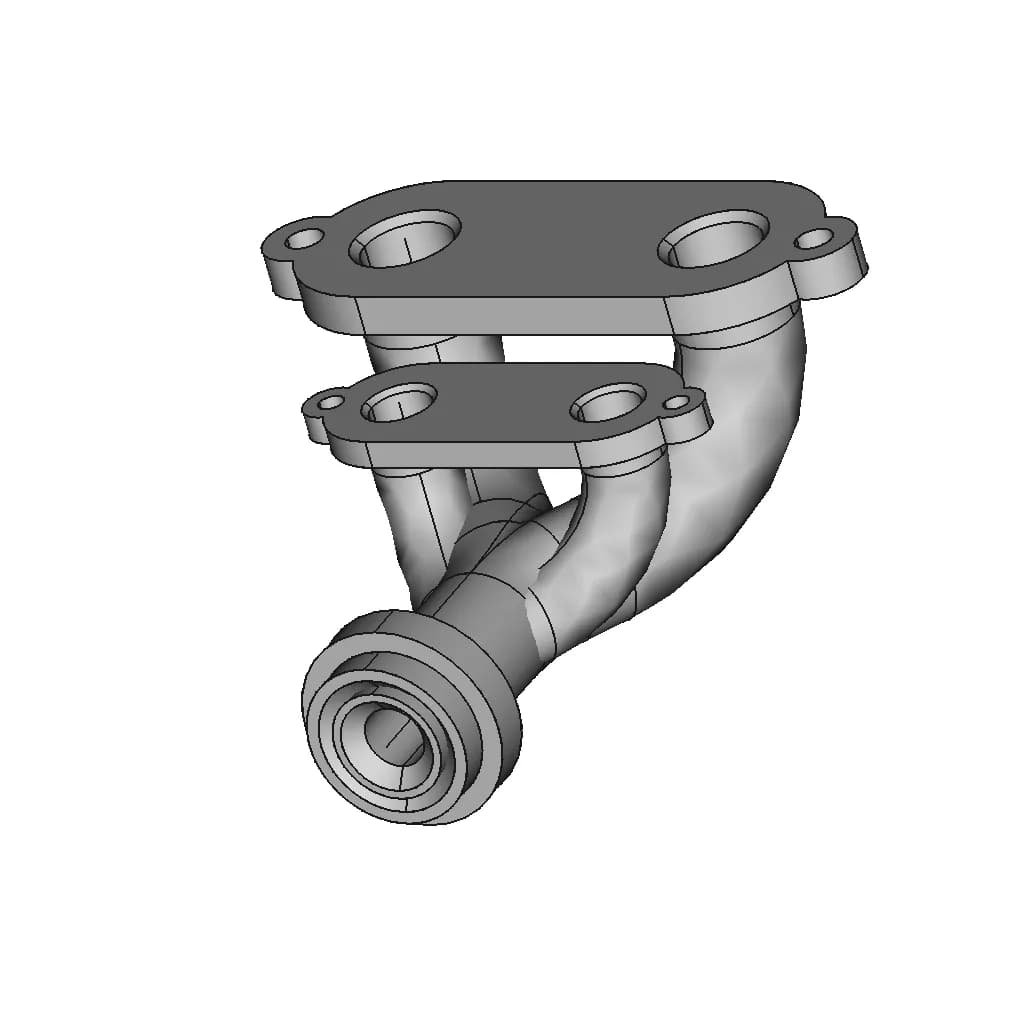 Pipe With Flange | 3D Engineering Design File_60_30_degree_snapshot