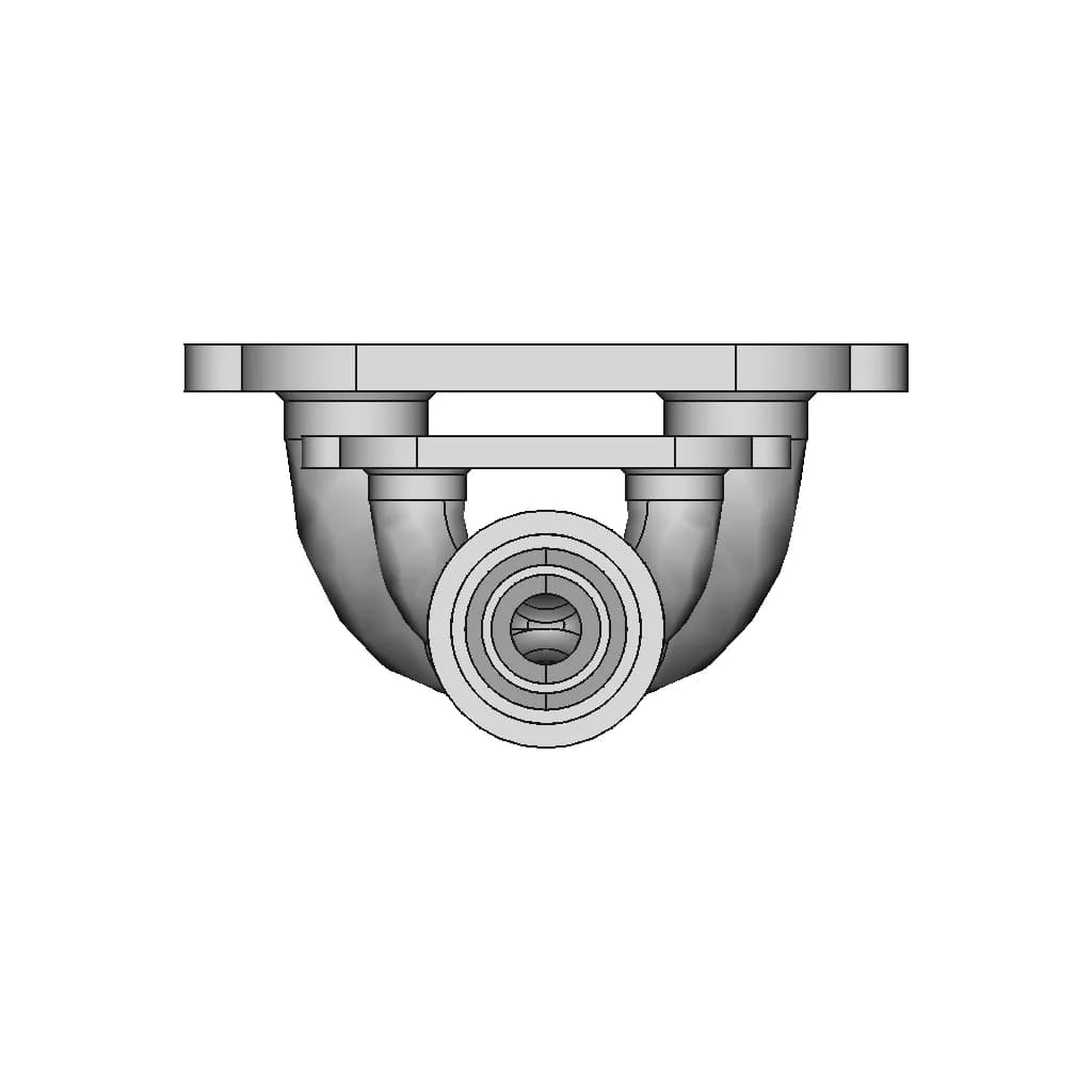 Pipe With Flange | 3D Engineering Design File_90_0_degree_snapshot