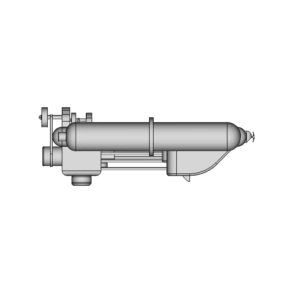 Ocean Research Amphibious Drone. Hydrogen Powered. | High-Quality CAD Model_270_0_degree_snapshot