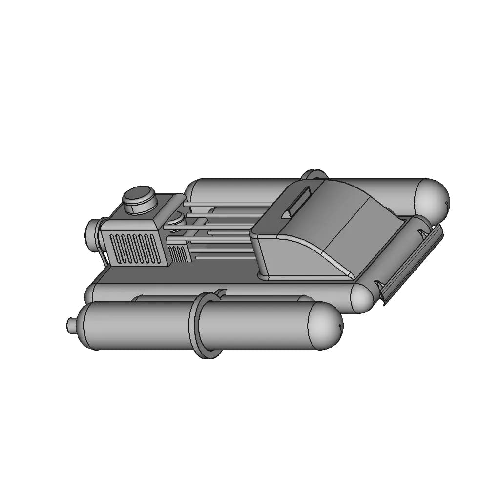 Ocean Research Amphibious Drone. Hydrogen Powered. | High-Quality CAD Model_60_30_degree_snapshot
