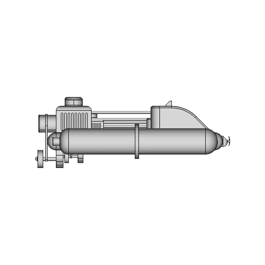 Ocean Research Amphibious Drone. Hydrogen Powered. | High-Quality CAD Model_90_0_degree_snapshot