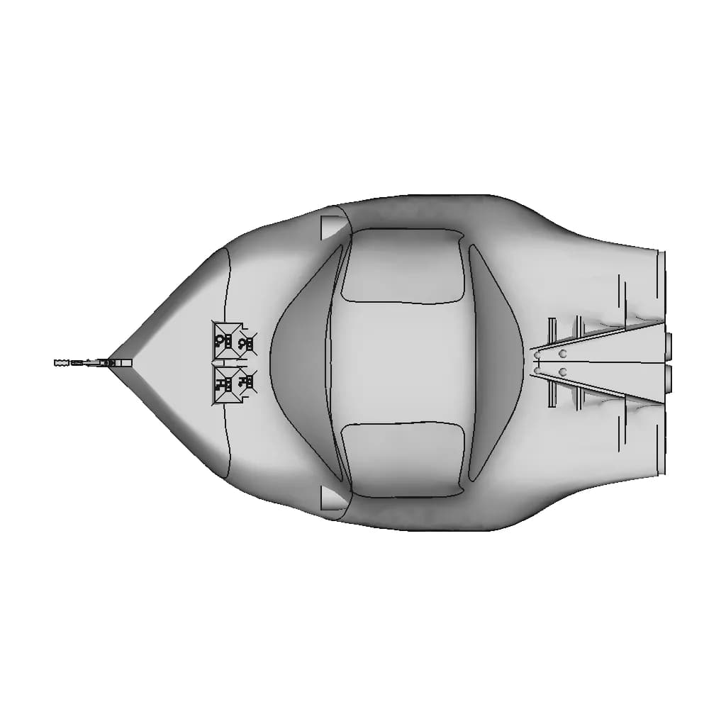 Hydrogen Fuel Cell Submersible -Concept (Military) | High-Quality CAD Model_270_0_degree_snapshot