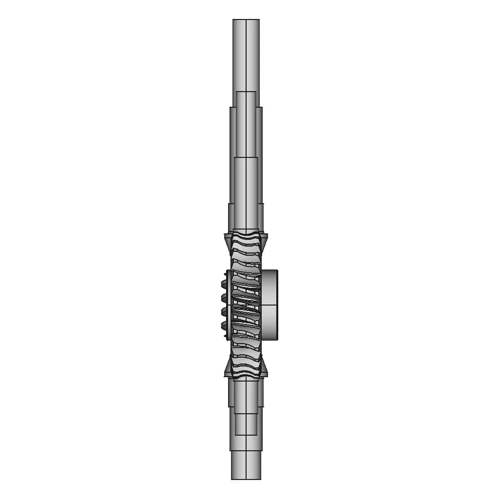 Zn Worm Gear Set 31:1 Ratio | 3D Engineering Design File_0_270_degree_snapshot