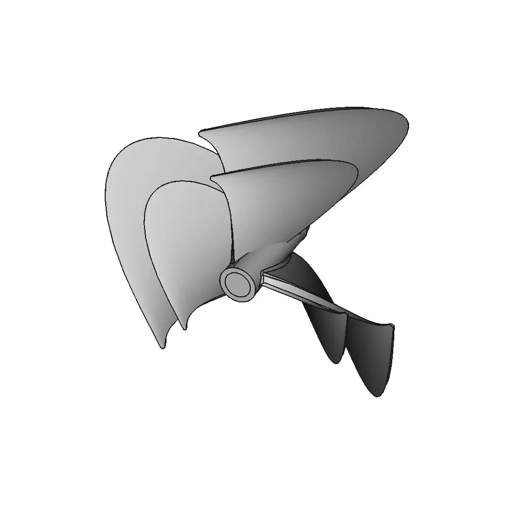 Ship Propeller | 3D Engineering Design File_60_30_degree_snapshot