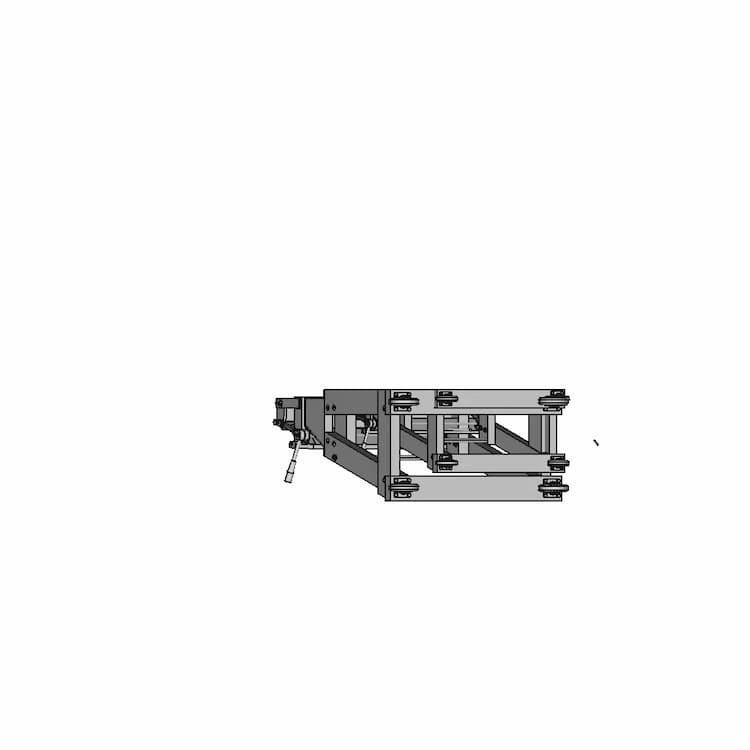 Fold-Down Bench 610 Mm Metal Manual - Downloadable CAD Representation