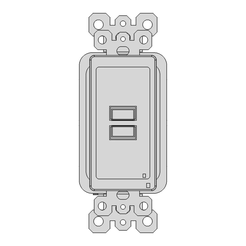 Leviton Gfrbf W Gfci 120Vac | High-Quality CAD Model_0_0_degree_snapshot