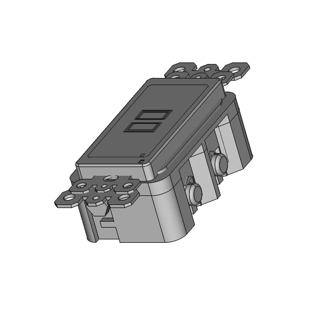 Leviton Gfrbf W Gfci 120Vac | High-Quality CAD Model_60_30_degree_snapshot