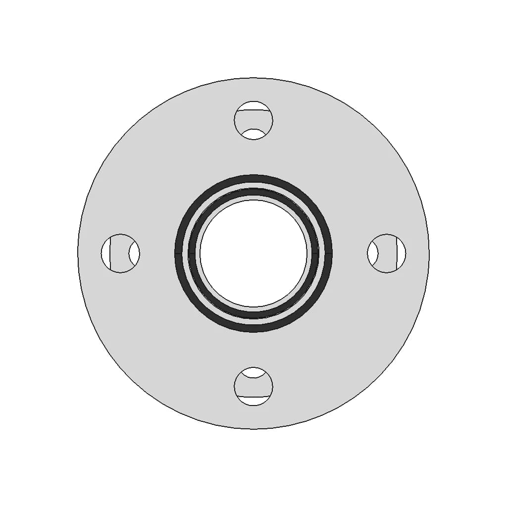 Plate Flange Stainless Steel Pn16 Dn50 111B | 3D Engineering Design File_0_90_degree_snapshot