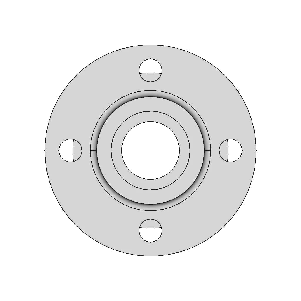 Plate Flange Stainless Steel Pn16 Dn50 112B | 3D Engineering Design File_0_90_degree_snapshot