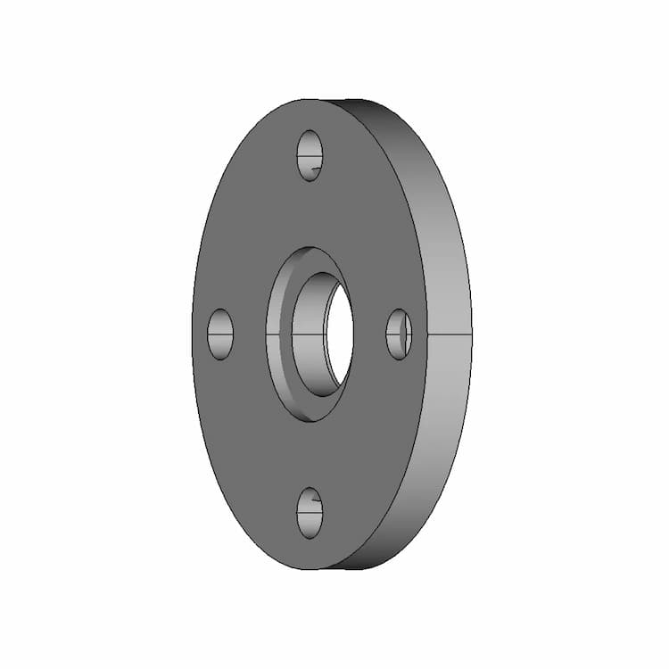 Plate Flange Stainless Steel Pn16 Dn50 101B | High-Quality CAD Model