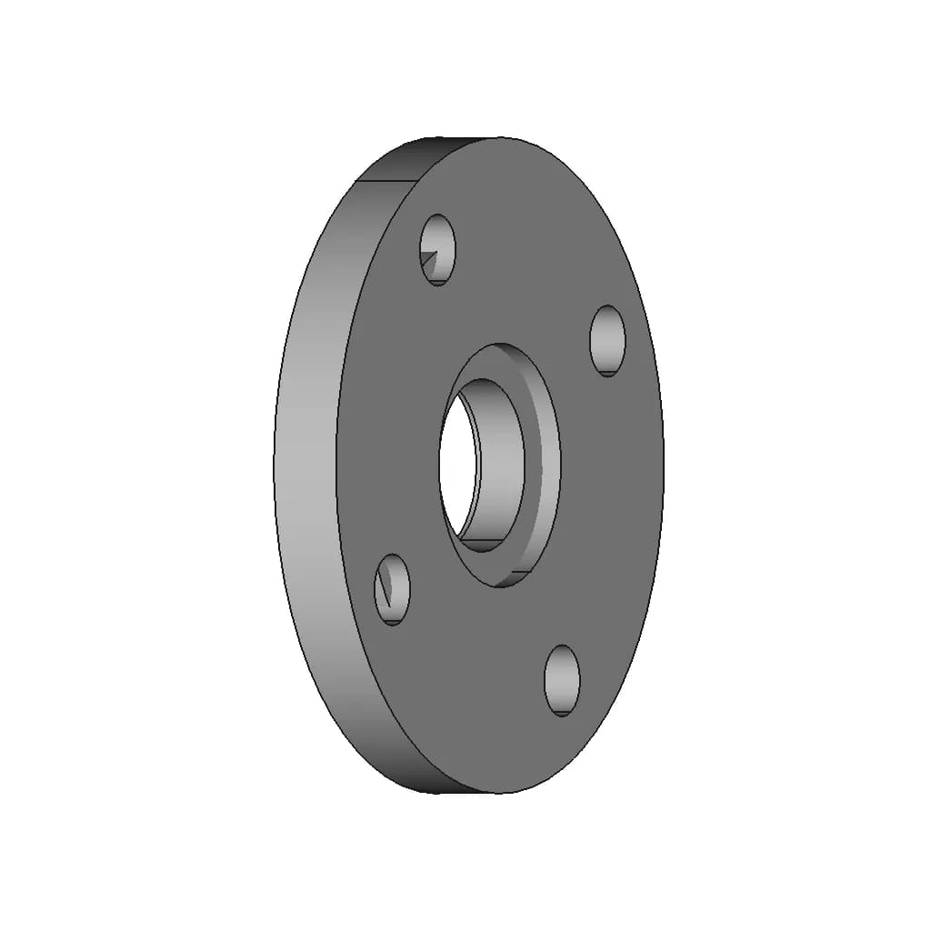 Plate Flange Stainless Steel Pn16 Dn50 101B | High-Quality CAD Model_60_30_degree_snapshot