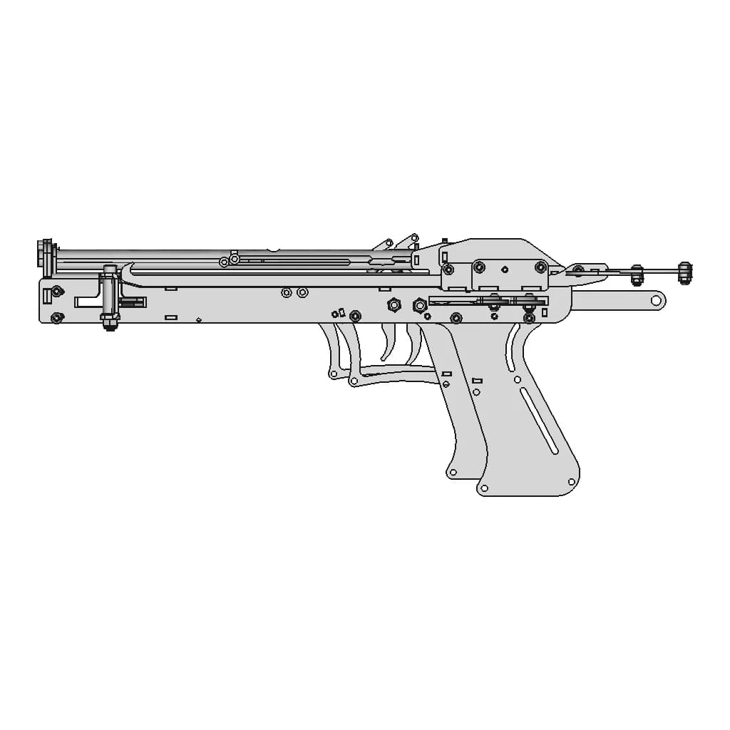 Collapsible Hand Crossbow - Standard Mechanical Component_0_270_degree_snapshot