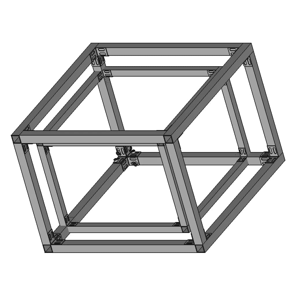 Bolted Structure | High-Quality CAD Model_60_30_degree_snapshot