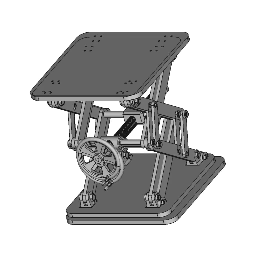 The Elevating Lifting Table Scissors Type - Downloadable CAD Representation_60_30_degree_snapshot