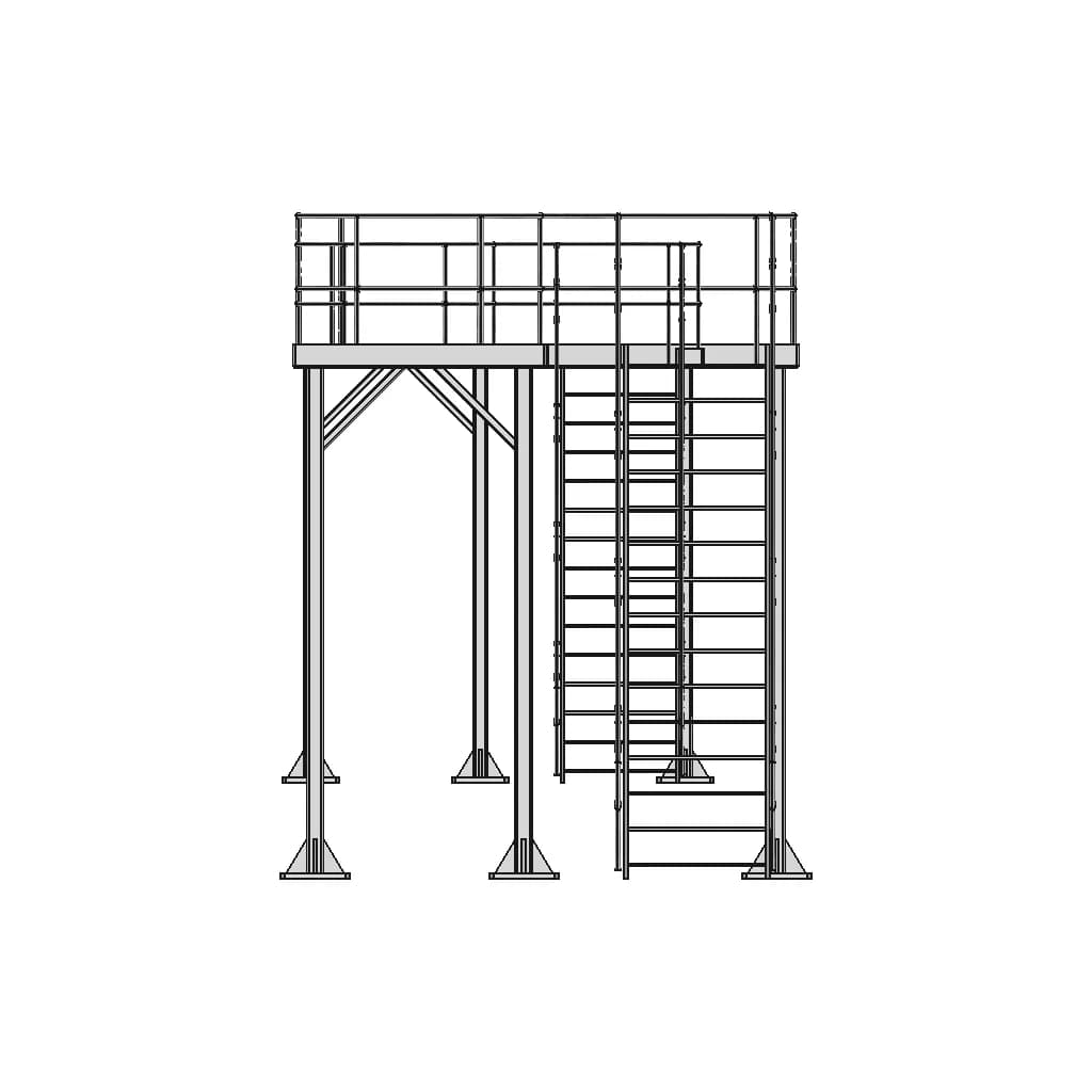 Steel Fabticated Platform | High-Quality CAD Model_0_0_degree_snapshot