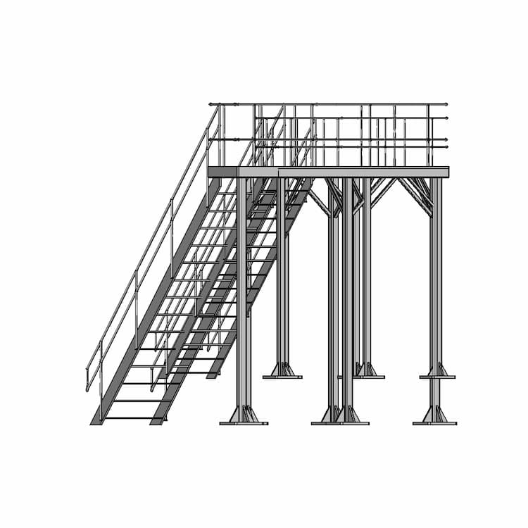 Steel Fabticated Platform | High-Quality CAD Model