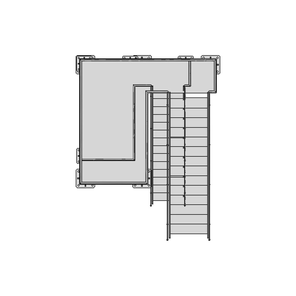 Steel Fabticated Platform | High-Quality CAD Model_270_0_degree_snapshot