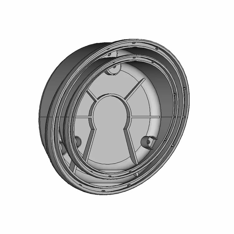 Ur10 Cb3 Wrist Joint Lid - Downloadable CAD Representation