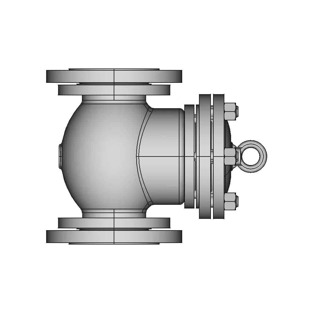 Swing Check Valve | 3D Engineering Design File_0_270_degree_snapshot
