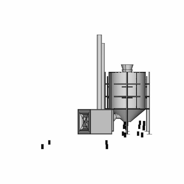 Mechanical Grains Dryer - Downloadable CAD Representation