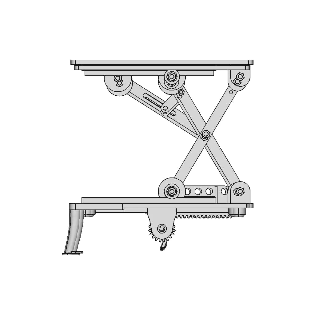 Railway Roller Type Lifting Table - Downloadable CAD Representation_0_0_degree_snapshot