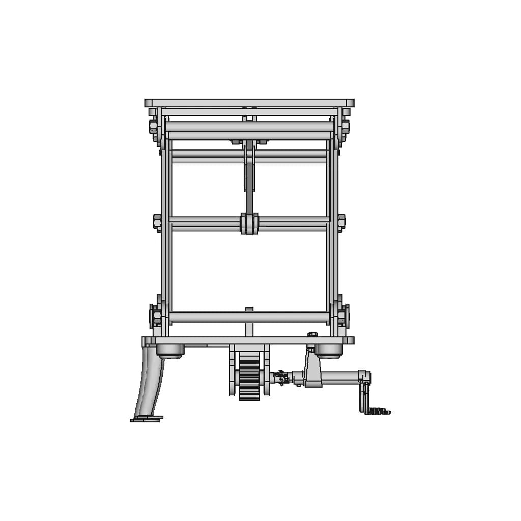 Railway Roller Type Lifting Table - Downloadable CAD Representation_0_90_degree_snapshot
