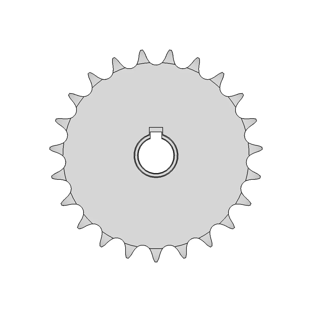Sprocket 10B 2 23 Teeth - Downloadable CAD Representation_0_0_degree_snapshot