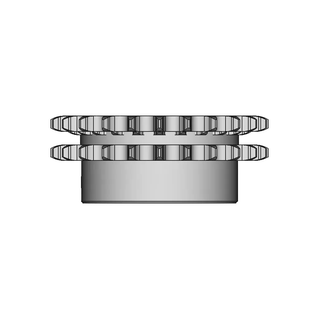 Sprocket 10B 2 23 Teeth - Downloadable CAD Representation_90_0_degree_snapshot