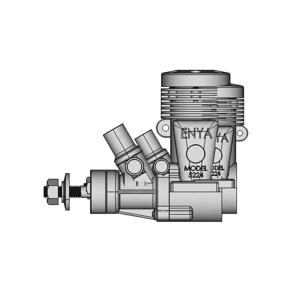 Enya35Bb Model Engine - Downloadable CAD Representation_0_90_degree_snapshot