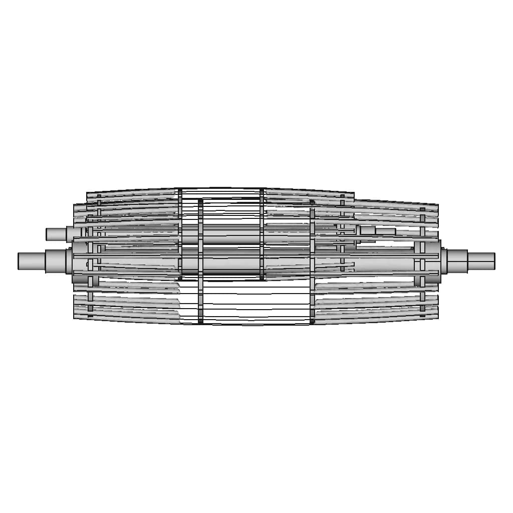 Conveyor Roller With Metal Rods - Standard Mechanical Component_0_0_degree_snapshot