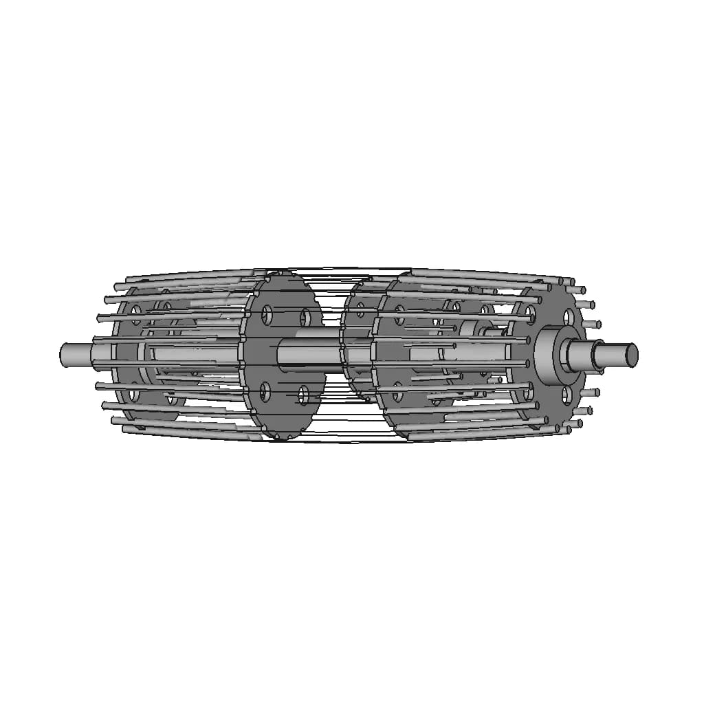 Conveyor Roller With Metal Rods - Standard Mechanical Component_60_30_degree_snapshot