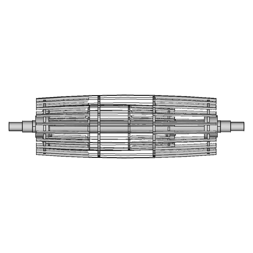 Conveyor Roller With Metal Rods - Standard Mechanical Component_90_0_degree_snapshot