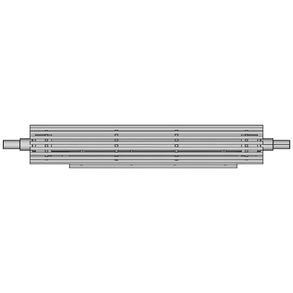Conveyor Roller With Metal Rods - Downloadable CAD Representation_0_270_degree_snapshot