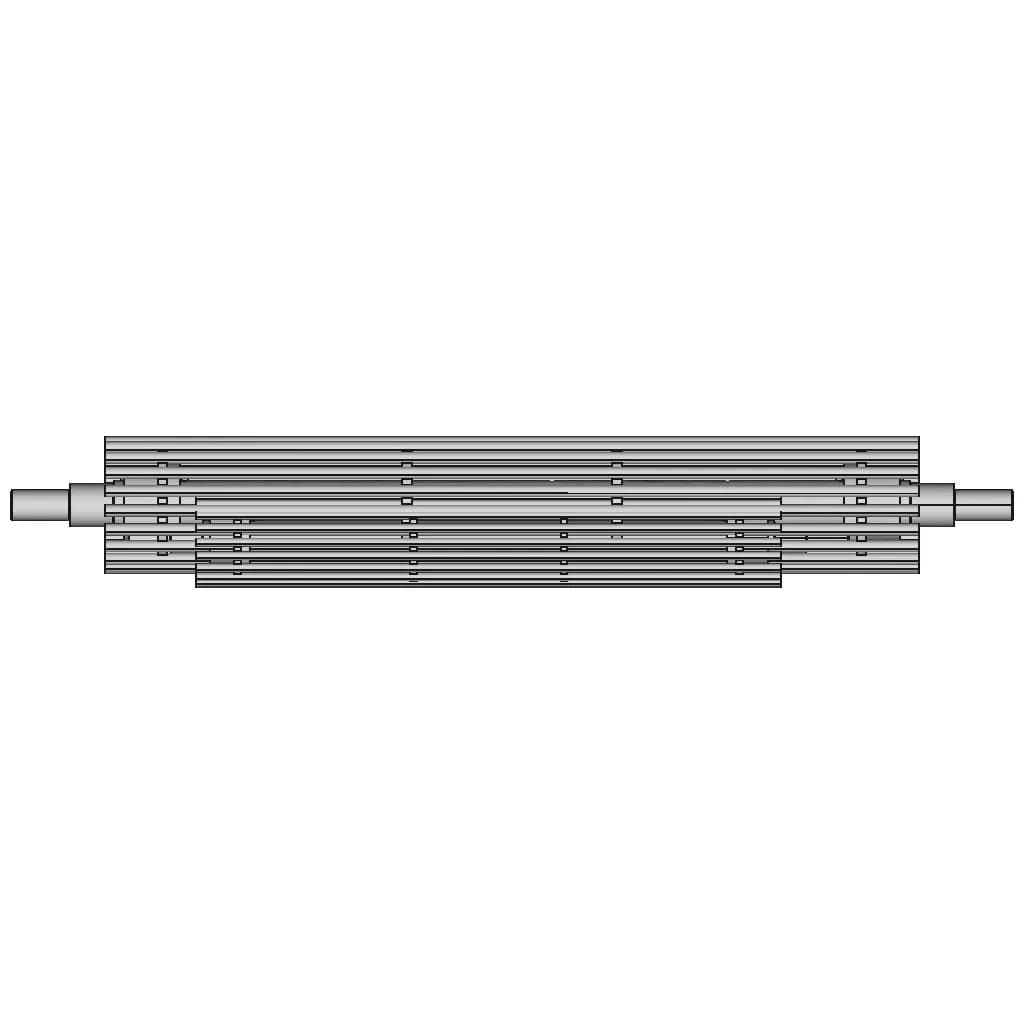 Conveyor Roller With Metal Rods - Downloadable CAD Representation_0_90_degree_snapshot